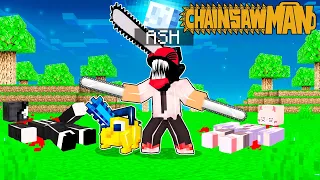 Playing as CHAINSAW MAN in Minecraft!