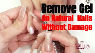 Remove Gel Polish with E-File on natural nails without damage