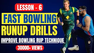 Fast Bowling Tips Ep 6: Fast Bowling Run up Technique & Drills to Bowl Faster