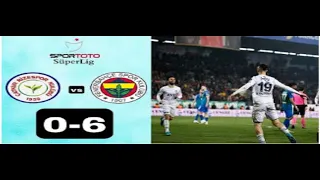 Çaykur Rizespor 0-6 Fenerbahçe MAÇ ÖZETİ | SporToto SüperLig - Highlights & Goals 2021/2022