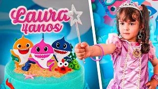 FESTA DE ANIVERSÁRIO DE 4 ANOS DA LAURA TEMA BABY SHARK - Família Brancoala