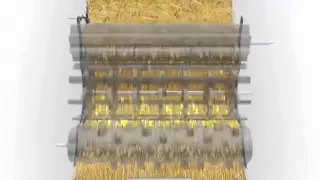 CLAAS LEXION Crop flow - straw walker animation / 2010