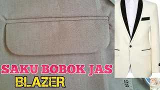 Cara Jahit Membuat  Saku Bobok Jas Blazer Pake Tutup