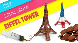 How to Make Chocolate Eiffel Tower ! Melting Milk Chocolate Eiffel l Satisfying Video