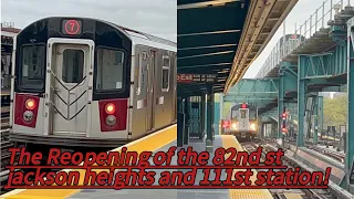 The Reopening of the 82nd st jackson heights and 111st station