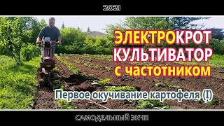 Первое окучивание картофеля.