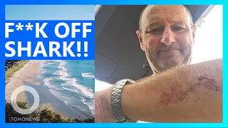 Surfer punches shark and tells it to "F*** off!"- TomoNews