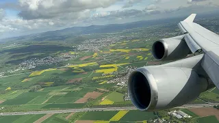 GE-CF6 Roar | Lufthansa | Boeing 747-430 | Departure out of Frankfurt Am Main | FRA-EDDF | 4K 60FPS