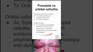 Preseptal vs orbital cellulitis