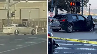 San Francisco Pier 39 shooting: Heart-stopping dashcam video shows car-to-car gun battle