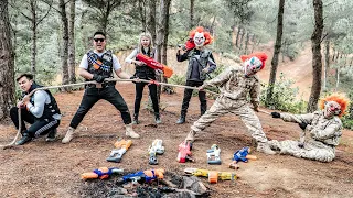 LTT Films : Couple Silver Flash Nerf Guns Fight Crime Group Rocket Mask Overcoming Challenges