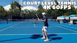 The Lowest String Tension On Tour! 19lbs/9kg | Adrian Mannarino Court Level Practice 2023 (4K 60FPS)