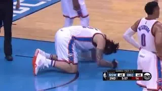 Draymond Green Kicks Steven Adams in the Groin in Game 3!