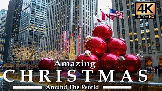 Christmas Around the World {4K UltraHD} 🎅 - Countries Celebrate Christmas | Santa's tracker 2020