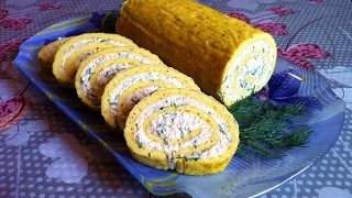 Рулет из Омлета с Плавленными Сырками / Roll The Omelet / Простой Рецепт (Очень Вкусно и Быстро)