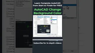 AutoCAD Change Background Color #Shorts