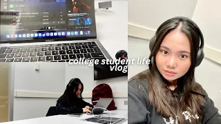 48hour study vlog 🎧 college days in my life, cramming exams & assignments, lots of studying