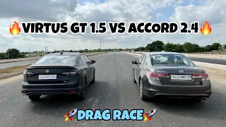 VIRTUS GT VS ACCORD 2.4 DRAG RACE😈