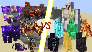 L_Ender's Cataclysm Mobs vs All Golems! Minecraft mob battle!