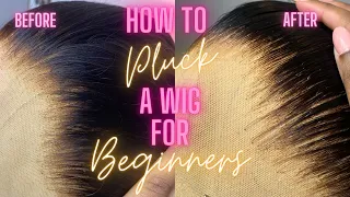 How To Pluck A Frontal Wig For Beginners Ft. SHINING GIRL HAIR