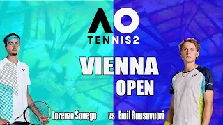 Lorenzo Sonego          vs   Emil Ruusuvuori          | 🏆 ⚽ Vienna Open    (25/10/2022) 🎮