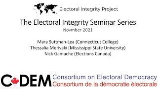 Electoral Integrity Project Seminar Series - Online Voter Education: