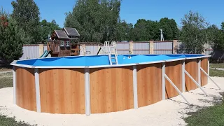 Большой каркасный бассейн на даче своими руками. Как сделать монтаж установку Эсприт-Биг 10х5.5х1.35