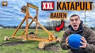 XXL KATAPULT bauen & damit SCHIEßEN mit @HOLZKUNSTSCHOLZOFFIZIELL | Survival Mattin