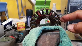 HOW TO DIAGNOSE AND REWIND  3 PHASE STATOR COIL FOR MOTORCYCLE