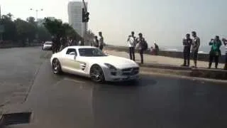 Parx Supercar Club Rally 2014 Mumbai - Mercedes SLS AMG Brutal Revs & accelaration