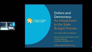 Live Webcast 12/13/2017: The State Budget Process and Key Issues to Watch for in 2018