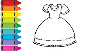 Dress Drawing/painting and coloring for kids and toddlers