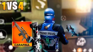 FUI PRO RUSHADÃO SOLO VS SQUAD SÓ DE CARAPINA!! FREE FIRE MOBILE