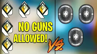 Valorant: 3 Iron vs 5 Radiant, BUT Radiant CAN'T USE GUNS!