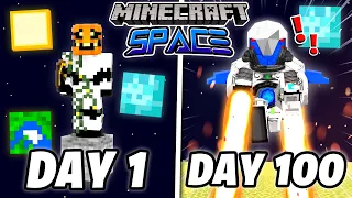 i survived 100 days in space on hardcore minecraft