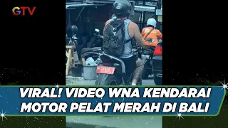 VIRAL! Video WNA Kendarai Motor Pelat Merah di Bali, Kades Minta Maaf
