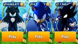 Sonic Dash - Giant Sonic vs Dark Werehog vs Dark Sonic - All Characters Unlocked - Run Gameplay