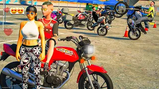 LEVEI A NOVINHA EM UM EVENTO DE MOTOS DO GRAU | GTA 5: VIDA REAL #346