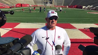 2018 Spring Football - Post-Practice Day 1 - HC Jeff Tedford