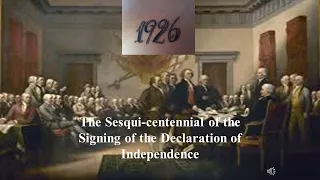 sesqui centennial of the declaration of independence  1926 2018   feb