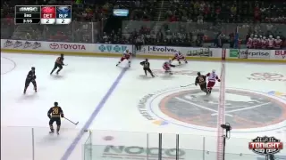 Nikita Zadorov hit on Darren Helm