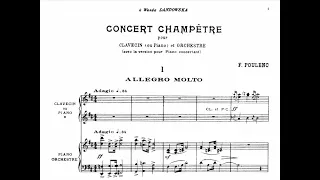 Francis Poulenc: Concert champêtre (with score)