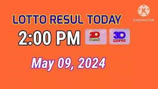 Lotto Result Today 2PM draw May 09, 2024 2D 3D PCSO#Lotto