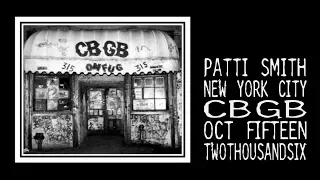 Patti Smith live at CBGB on October 15, 2006