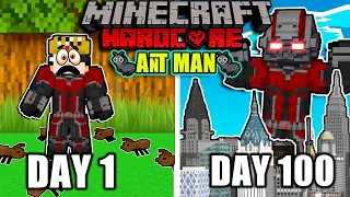 I Survived 100 Days as an ANTMAN in Minecraft Hardcore Hindi || oldage