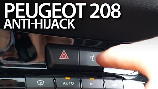 Peugeot 208 anti-hijack activation automatic central locking