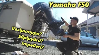 Yamaha F50 vesipumpun vaihto