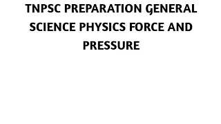 FORCE and PRESSURE