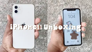 iPhone 11 white Unboxing♥︎ 2023(128gb) | koosimeh ♡₊˚