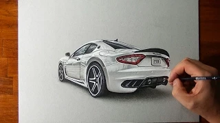 DRAWING a MASERATI 😍 with MORE POSSIBLE DETAILS, in less than 5 HOURS and WITHOUT BREAKS 🥴